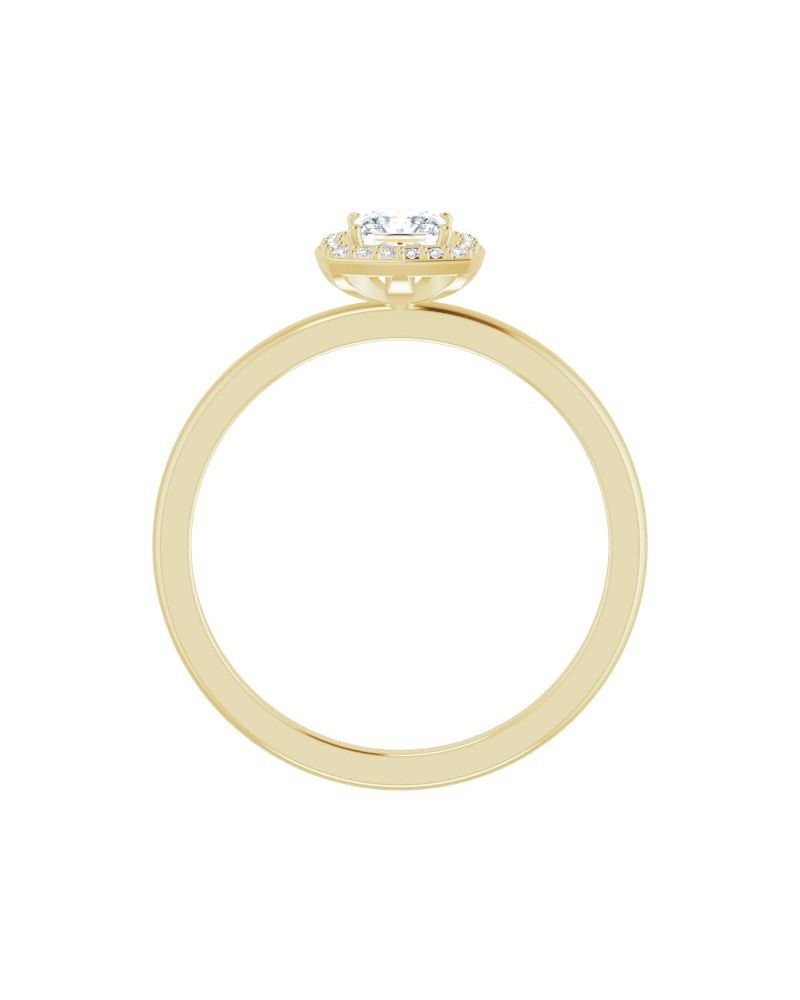 Anel Halo em Ouro 14k com Diamantes Naturais – Modelo 5