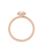 Anel Halo em Ouro 14k com Diamantes Naturais – Modelo 5