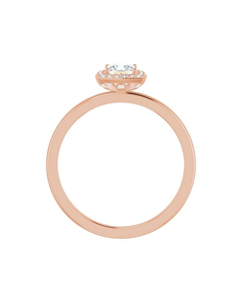 Anel Halo em Ouro 14k com Diamantes Naturais – Modelo 5