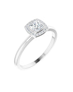 Anel Halo em Ouro 14k com Diamantes Naturais – Modelo 5