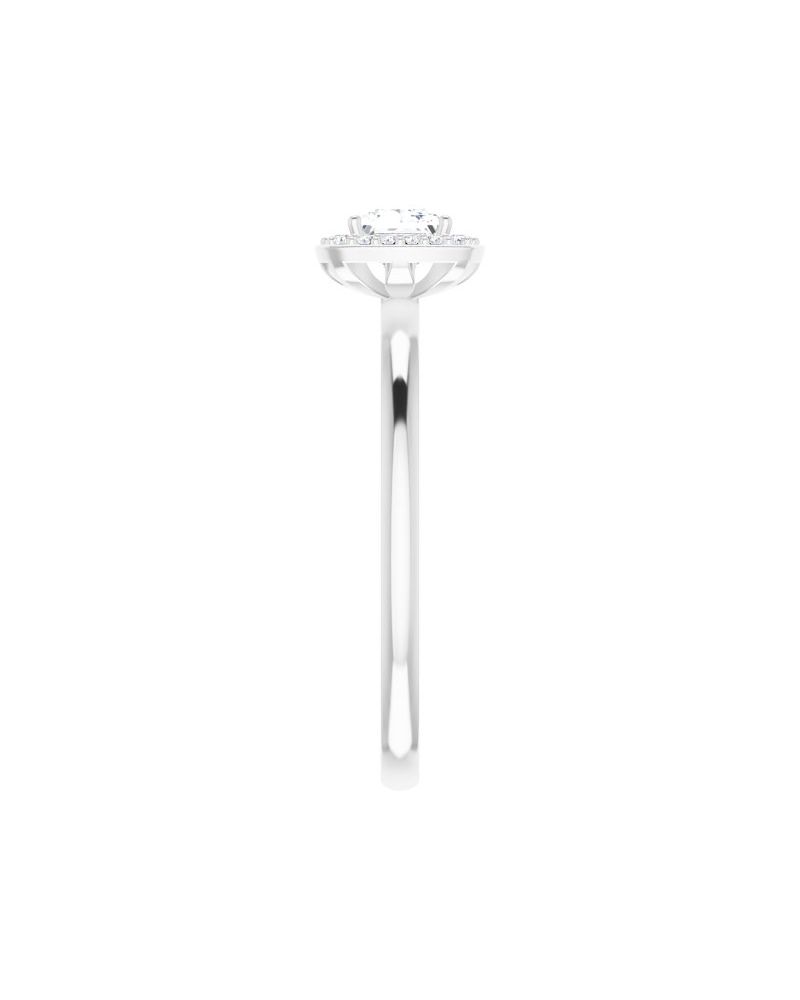 Anel Halo em Ouro 14k com Diamantes Naturais – Modelo 5