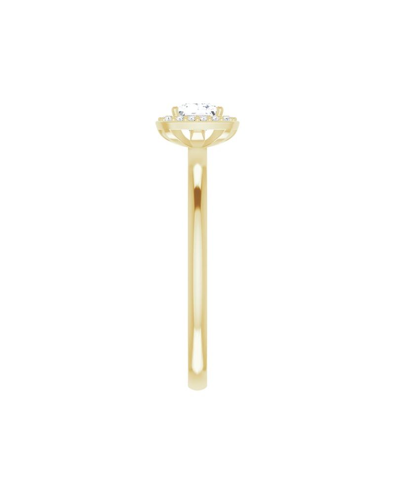 Anel Halo em Ouro 14k com Diamantes Naturais – Modelo 5