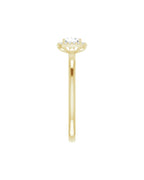 Anel Halo em Ouro 14k com Diamantes Naturais – Modelo 5