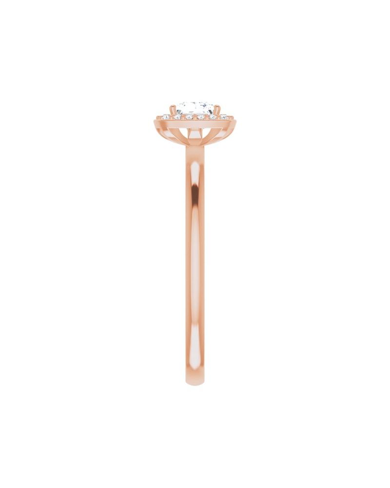 Anel Halo em Ouro 14k com Diamantes Naturais – Modelo 5