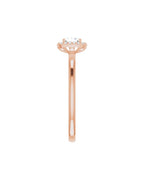 Anel Halo em Ouro 14k com Diamantes Naturais – Modelo 5