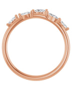 Anel Folha em Ouro 14k com Diamantes de Laboratório