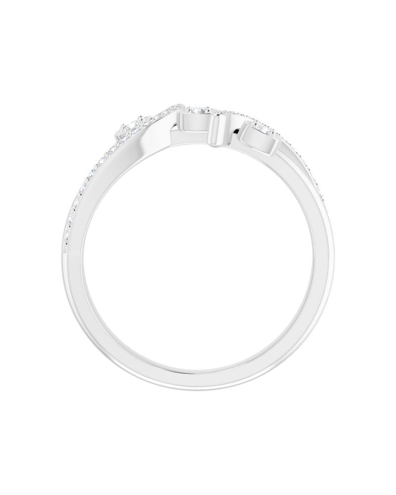 Anel Bypass em Ouro 14k com Diamantes Naturais – Modelo 7