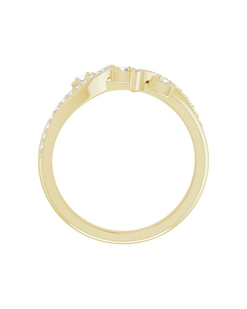 Anel Bypass em Ouro 14k com Diamantes Naturais – Modelo 7
