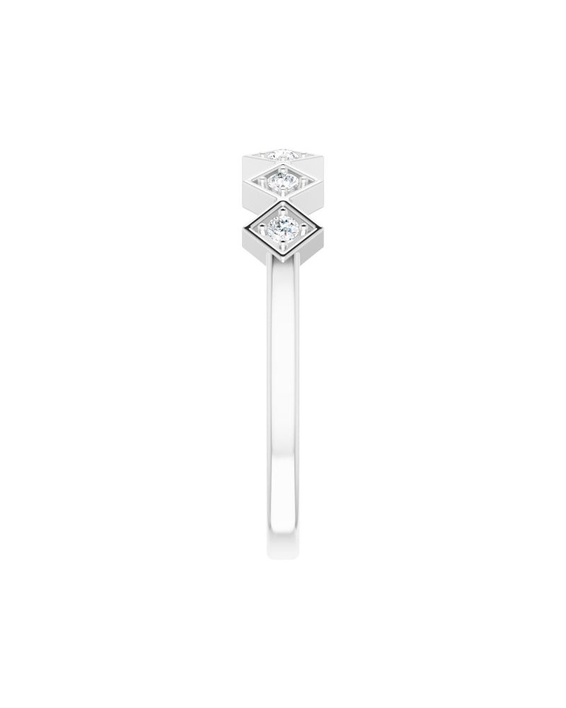 Anel Empilhável em Ouro 14k com Diamantes Naturais – Modelo 29
