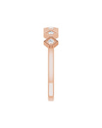 Anel Empilhável em Ouro 14k com Diamantes Naturais – Modelo 29
