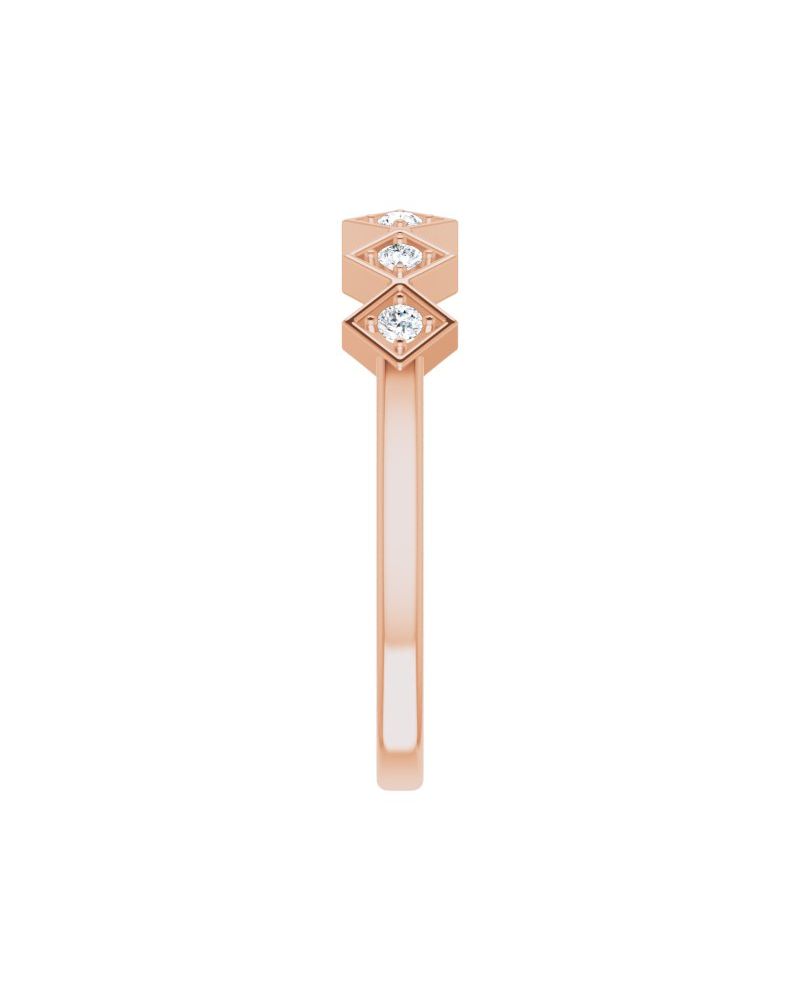 Anel Empilhável em Ouro 14k com Diamantes Naturais – Modelo 29