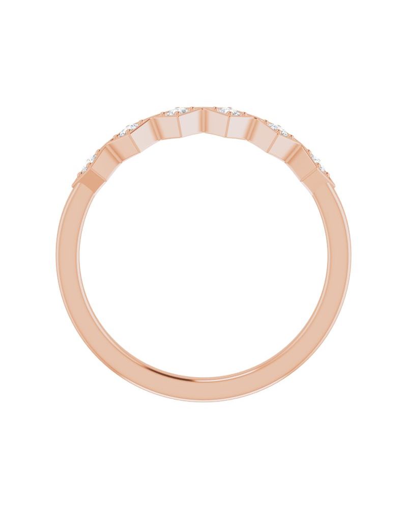 Anel Empilhável em Ouro 14k com Diamantes Naturais – Modelo 29