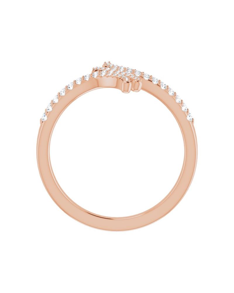 Anel Bypass em Ouro 14k com Diamantes Naturais – Modelo 9