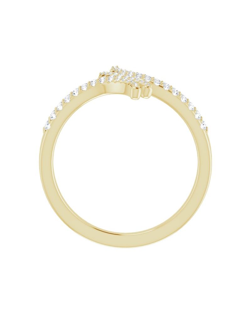 Anel Bypass em Ouro 14k com Diamantes Naturais – Modelo 9
