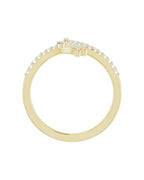 Anel Bypass em Ouro 14k com Diamantes Naturais – Modelo 9