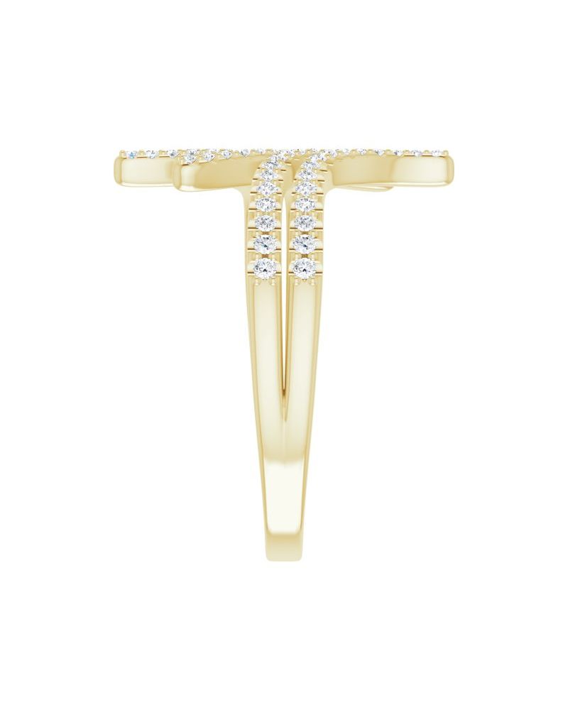 Anel Bypass em Ouro 14k com Diamantes Naturais – Modelo 9