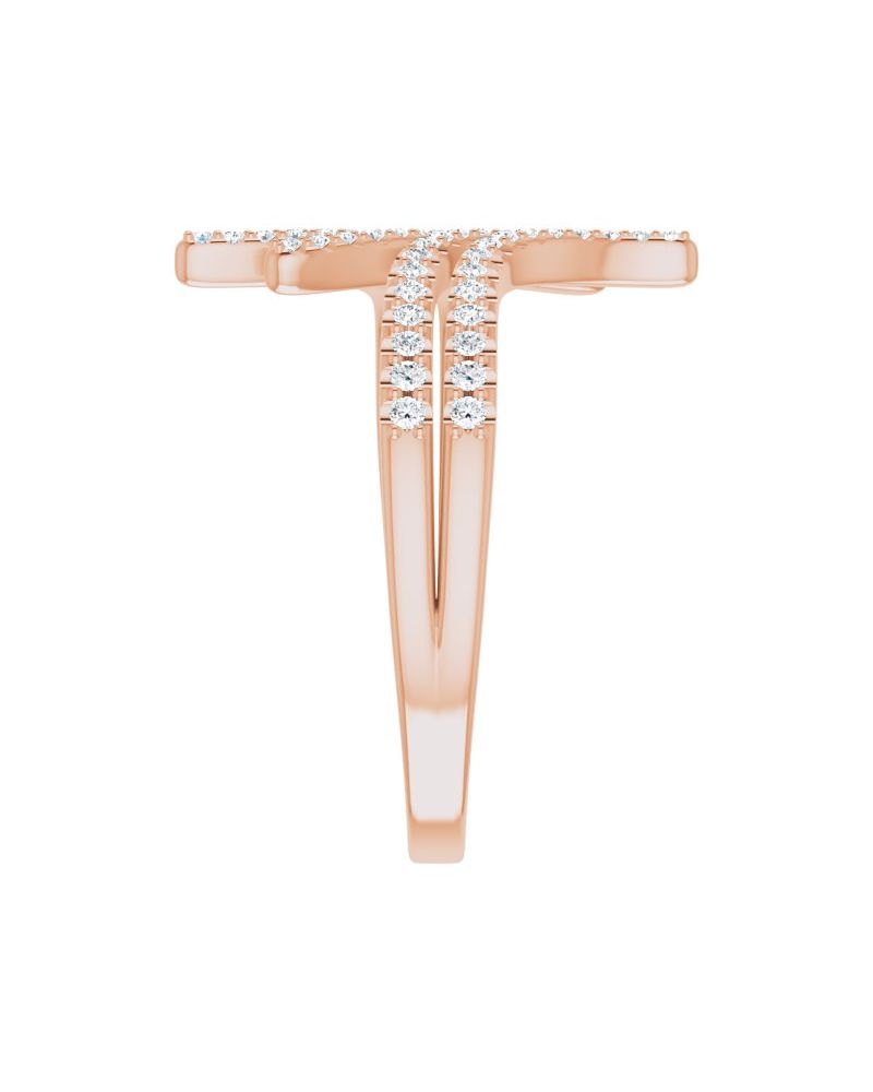 Anel Bypass em Ouro 14k com Diamantes Naturais – Modelo 9