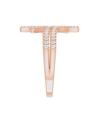 Anel Bypass em Ouro 14k com Diamantes Naturais – Modelo 9
