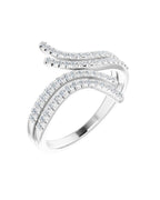 Anel Bypass em Ouro 14k com Diamantes Naturais – Modelo 9