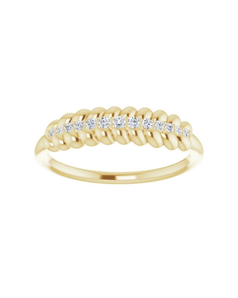 Anel Cravejado em Ouro 14k com Diamantes Naturais – Modelo 24