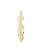 Pingente Pena Cravejado em Ouro 14k com Diamantes Naturais