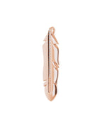 Pingente Pena Cravejado em Ouro 14k com Diamantes Naturais