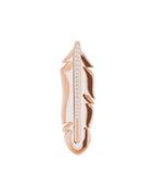 Pingente Pena Cravejado em Ouro 14k com Diamantes Naturais