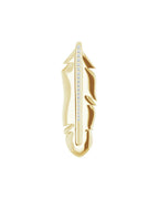 Pingente Pena Cravejado em Ouro 14k com Diamantes Naturais