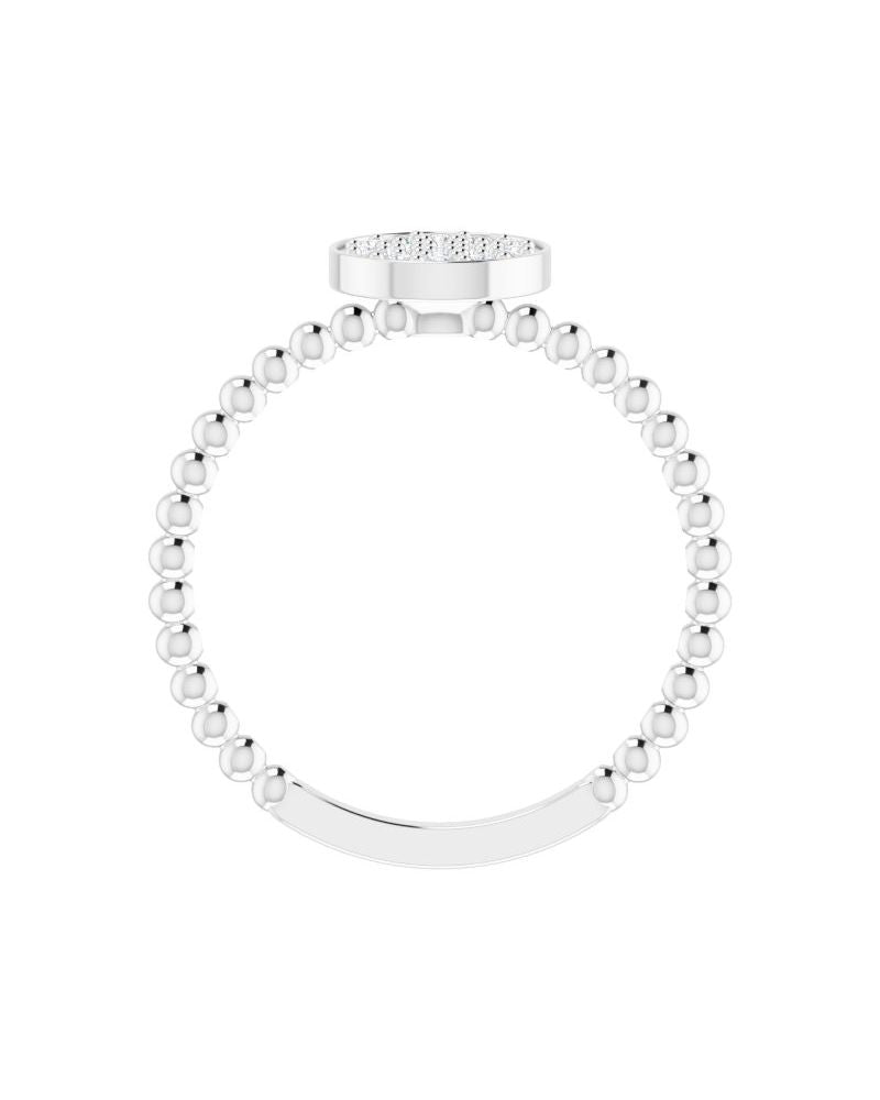Anel Bolinhas Cluster em Ouro 14k com Diamantes Naturais