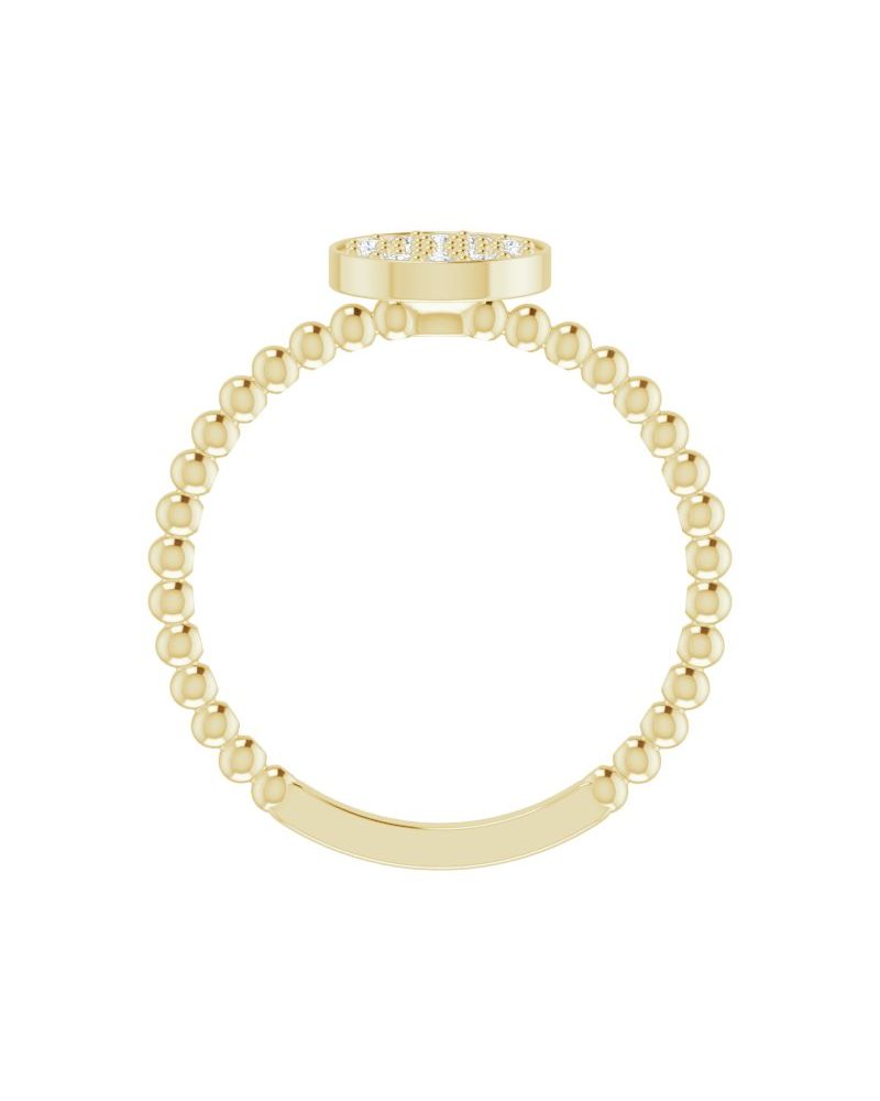 Anel Bolinhas Cluster em Ouro 14k com Diamantes Naturais