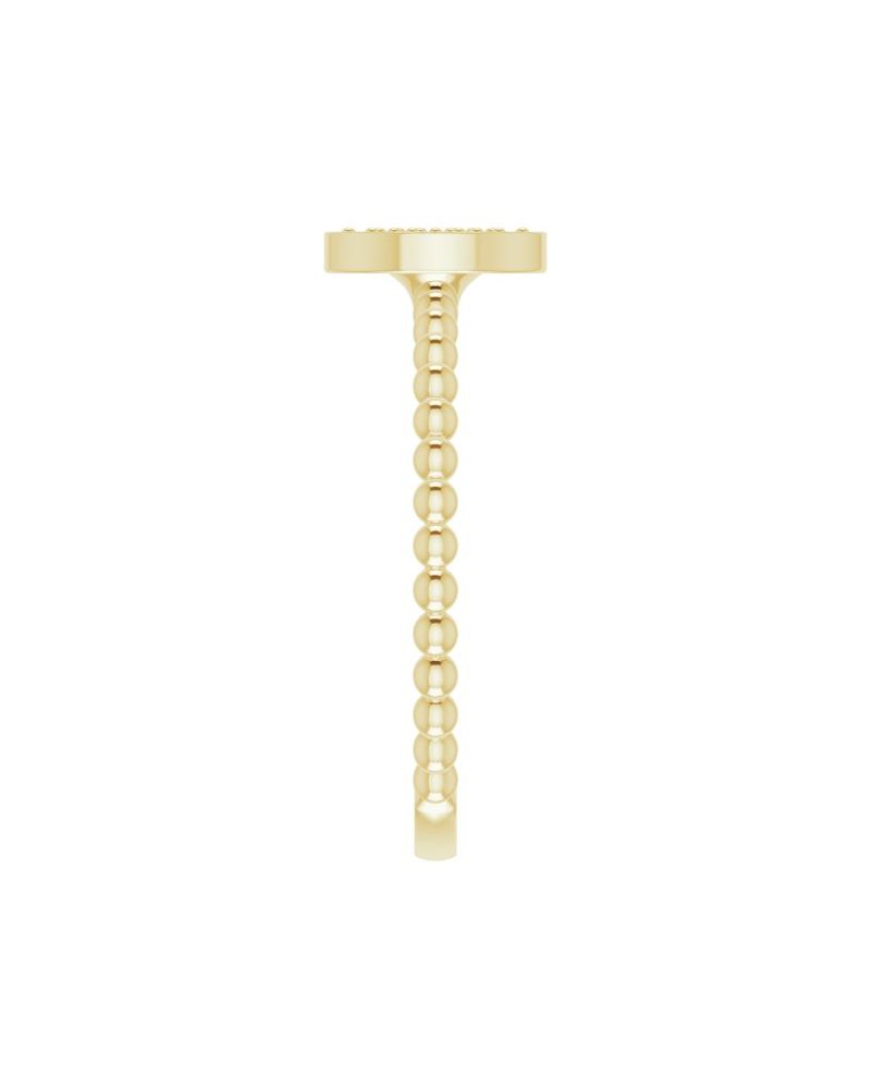 Anel Bolinhas Cluster em Ouro 14k com Diamantes Naturais