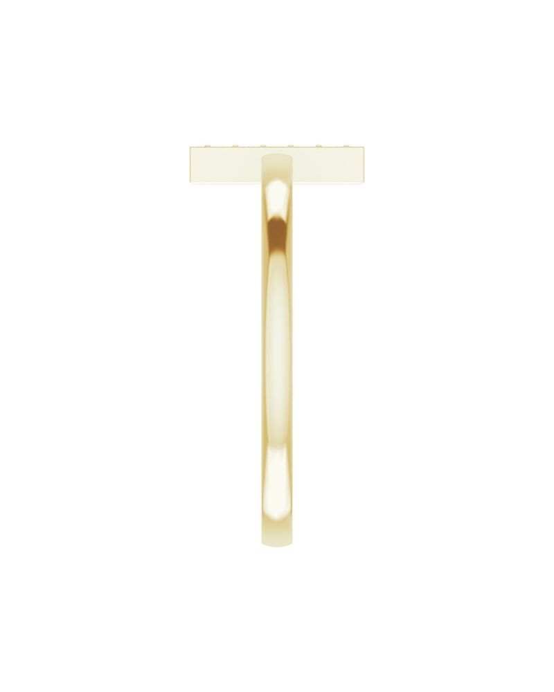 Anel Barra em Ouro 14k com Diamantes Naturais – Modelo 3
