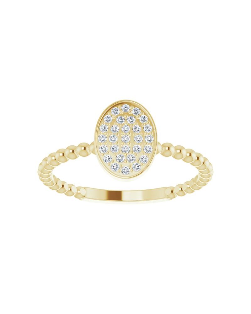 Anel Cluster em Ouro 14k com Diamantes Naturais – Modelo 4