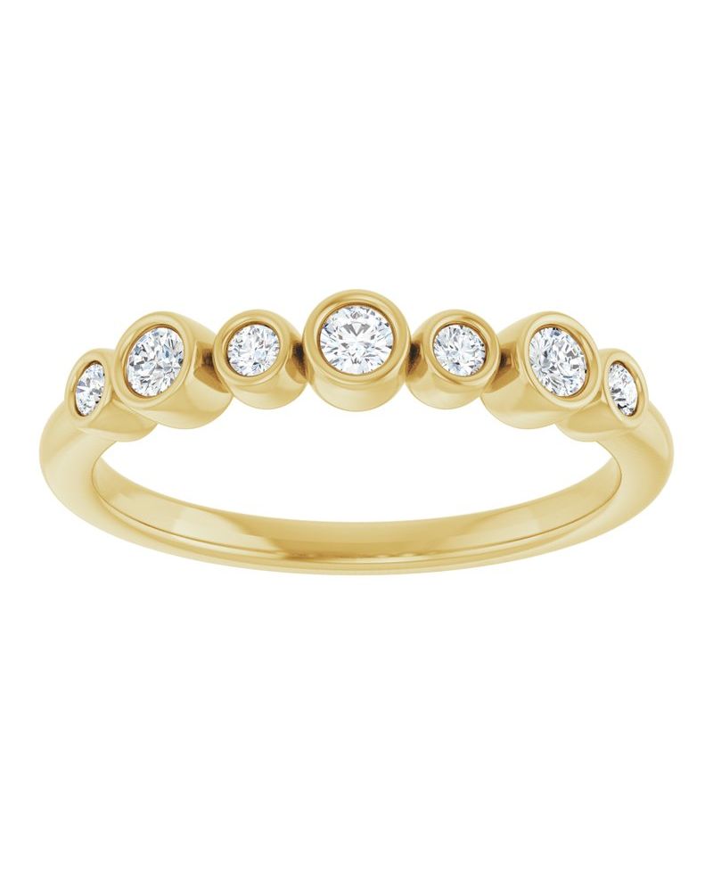 Anel com Cravação Bezel em Ouro 14k com Diamantes Naturais – Modelo 5