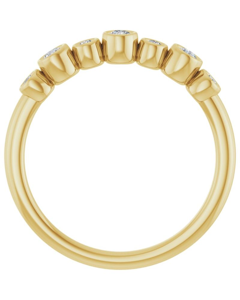 Anel com Cravação Bezel em Ouro 14k com Diamantes Naturais – Modelo 5