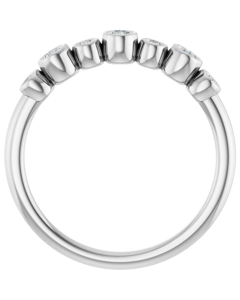 Anel com Cravação Bezel em Ouro 14k com Diamantes Naturais – Modelo 5