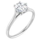 Anel Solitário de Noivado Tradicional em Ouro 14k com Diamante Natural – Branco 14k