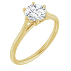 Anel Solitário de Noivado Tradicional em Ouro 14k com Diamante Natural – Amarelo 14k