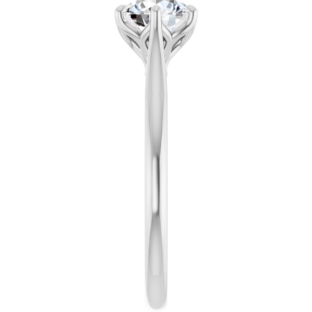 Solitário Tradicional – Branco 14k – perfil