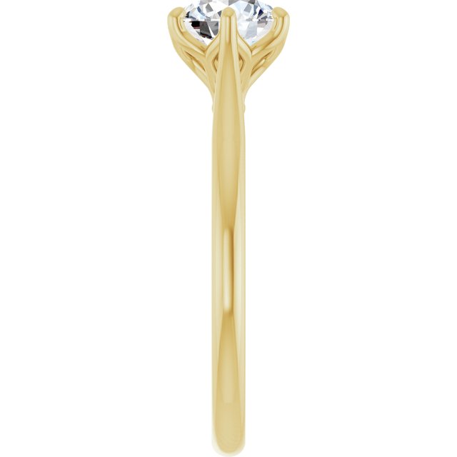 Solitário Tradicional – Amarelo 14k – perfil