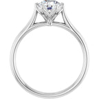 Solitário Tradicional – Branco 14k – vista frontal