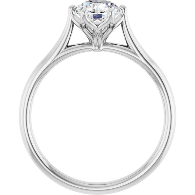 Solitário Tradicional – Branco 14k – vista frontal