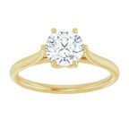 Solitário Tradicional – Amarelo 14k – vista de cima
