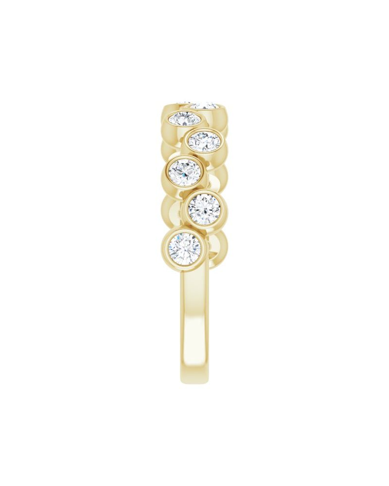 Anel com Cravação Bezel em Ouro 14k com Diamantes Naturais – Modelo 3