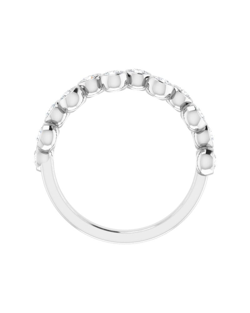 Anel com Cravação Bezel em Ouro 14k com Diamantes Naturais – Modelo 3