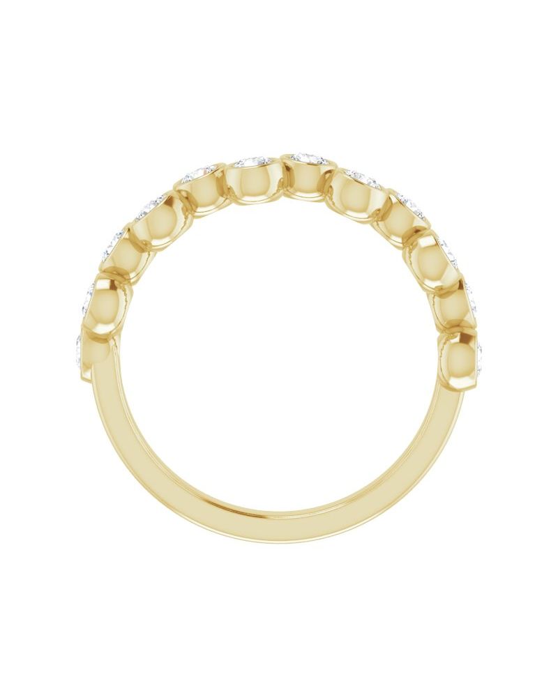 Anel com Cravação Bezel em Ouro 14k com Diamantes Naturais – Modelo 3