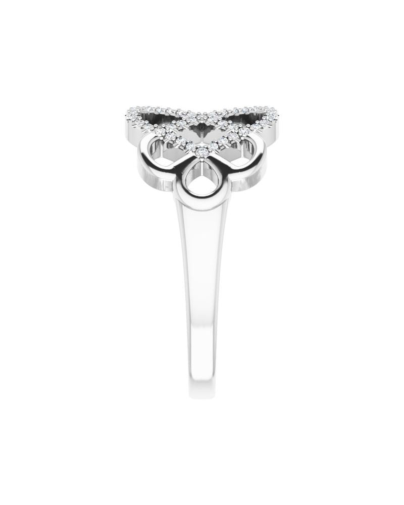 Anel Trançado em Ouro 14k com Diamantes Naturais