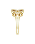 Anel Trançado em Ouro 14k com Diamantes Naturais