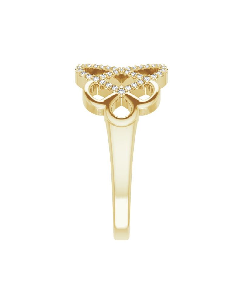 Anel Trançado em Ouro 14k com Diamantes Naturais