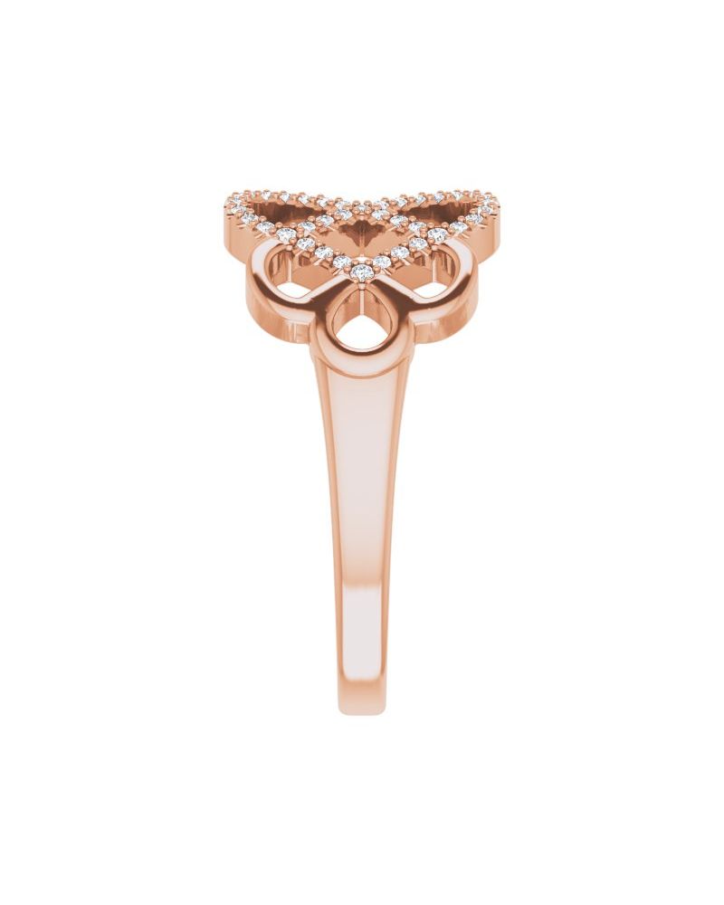 Anel Trançado em Ouro 14k com Diamantes Naturais